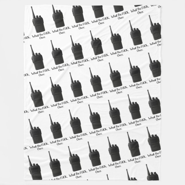Couverture Polaire Icône Fu*k Sur L'Icône Drôle Walkie Talkie (Devant)
