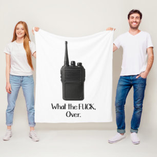 Couverture Polaire Icône Fu*k Sur L'Icône Drôle Walkie Talkie