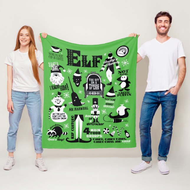 Couverture Polaire Icônes Elf et citations de films (En situation)