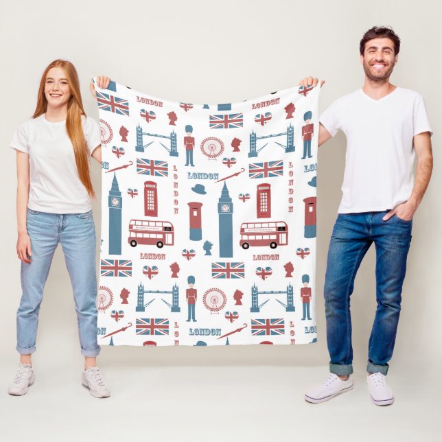 Couverture Polaire Icônes Londres (En situation)