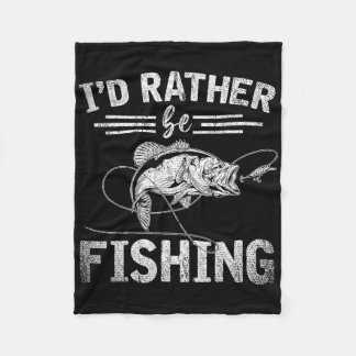 Couverture Polaire Id Rather Be Fishing Funny Fisherman Gift Hob 