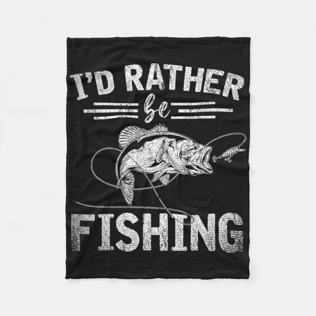 Couverture Polaire Id Rather Be Fishing Funny Fisherman Gift Hob  (Devant)
