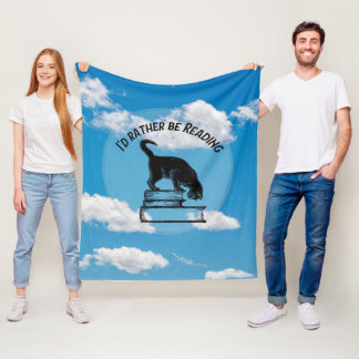 Couverture Polaire I'd Rather Be Reading Throw Blanket