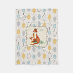 Couverture Polaire Idée cadeau Godchild Blanche Fox personnalisée