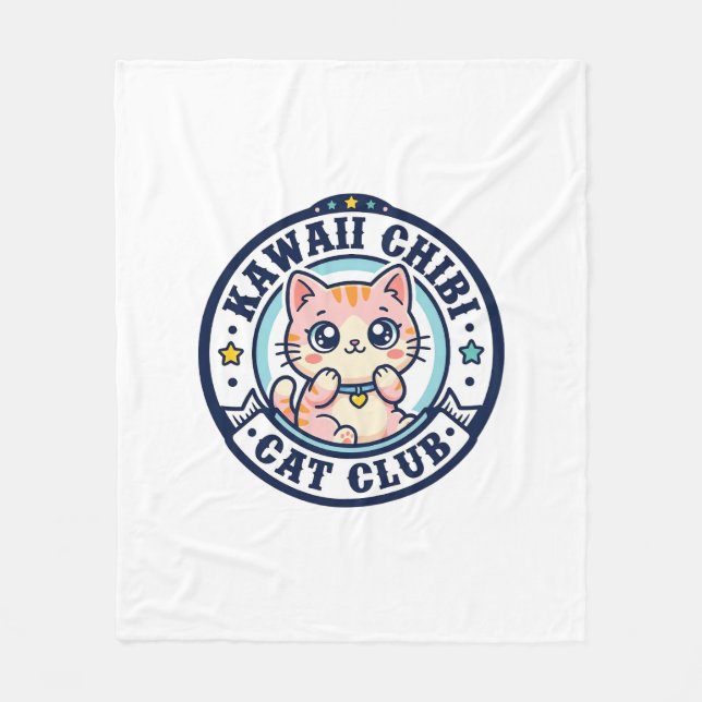 Couverture Polaire Idée de cadeau de maman chat chibi kawaii - Kawaii (Devant)
