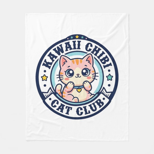 Couverture Polaire Idée de cadeau de maman chat chibi kawaii - Kawaii (Devant)