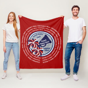 Couverture Polaire Idées Cadeau Coach Cheerleader Rouge Blanc Bleu Ch