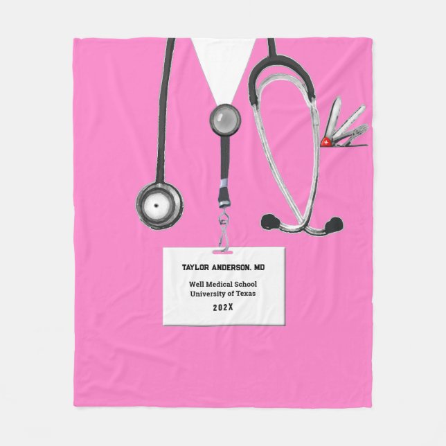 Couverture Polaire Idées Cadeaux de Docteur Personnalisé (Devant)