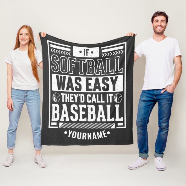 Couverture Polaire If Softball Ce que Easy They'd Call It Baseball (En situation)