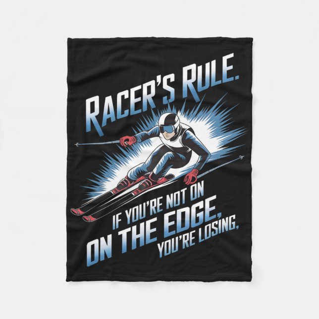 Couverture Polaire If You’re Not On The Edge You’re Losing Alpine Ski (Devant)