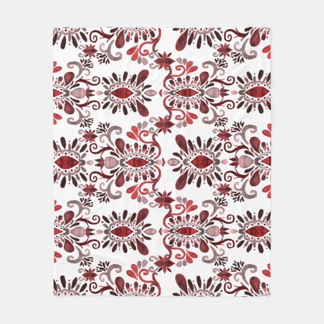 Couverture Polaire Ikat Aquarelle : Tribal Ethnic Seamless. (Devant)