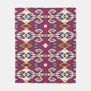 Couverture Polaire Ikat Chevron : Élégance ethnique