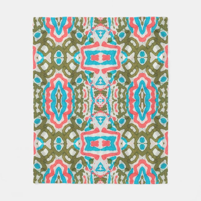 Couverture Polaire Ikat Ethnic Abstract Pattern. Shaman Pattern. Peni (Devant)