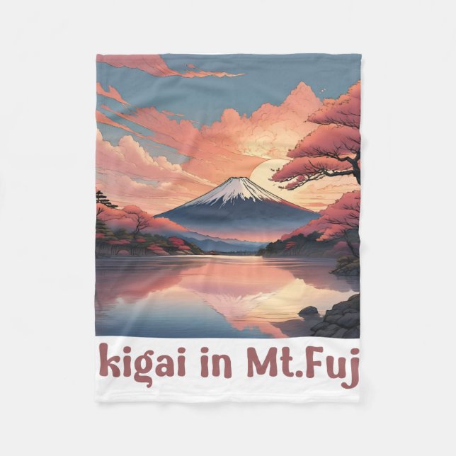 Couverture Polaire "Ikigai au Mont Fuji : Poster d'art japonais serei (Devant)