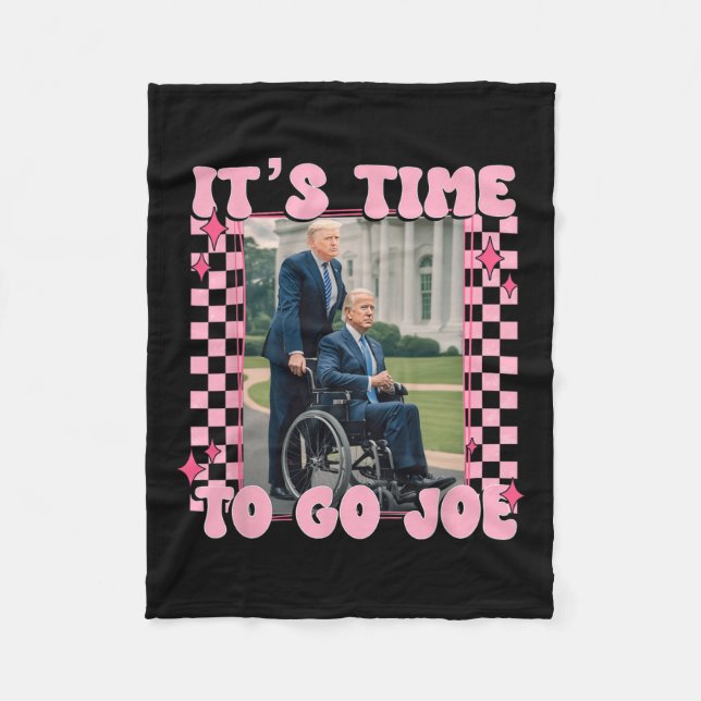 Couverture Polaire Il Est Temps De Partir Joe Shirt Funny Trump 2024 (Devant)