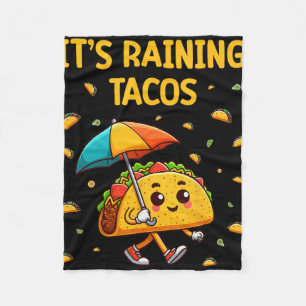 Couverture Polaire Il pleut des tacos drôles amateurs de tacos enfant