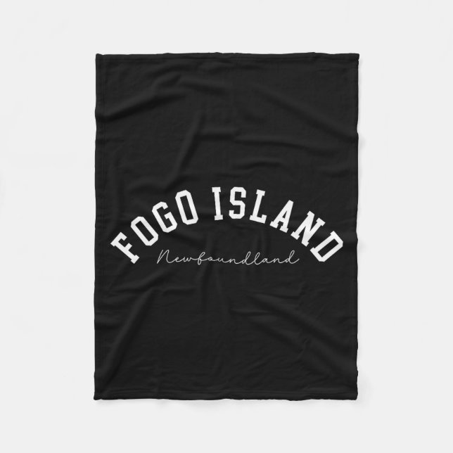 Couverture Polaire Île de Fogo Terre-Neuve Canada Collège Texte  (Devant)