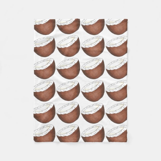 Couverture Polaire Île tropicale Fruity Beach Cocout Print (Devant)