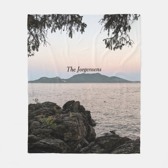 Couverture Polaire Îles San Juan - Lune se lève sur l'île Cypress (Devant)