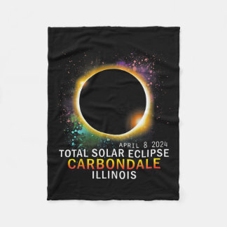 Couverture Polaire Illinois Total Éclipse Solaire 8 avril 2024