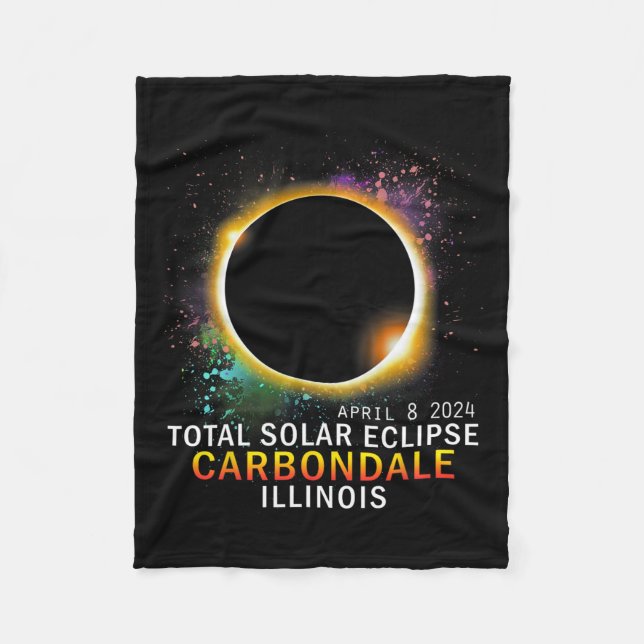 Couverture Polaire Illinois Total Éclipse Solaire 8 avril 2024 (Devant)