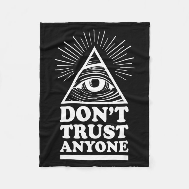 Couverture Polaire Illuminati Ne Faites Confiance à Personne Œil de l (Devant)