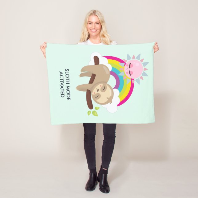 Couverture Polaire Illustration amusante activée en mode fentes (En situation)