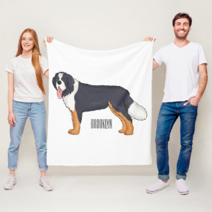 Couverture Polaire Illustration bernoise d'un chien de montagne