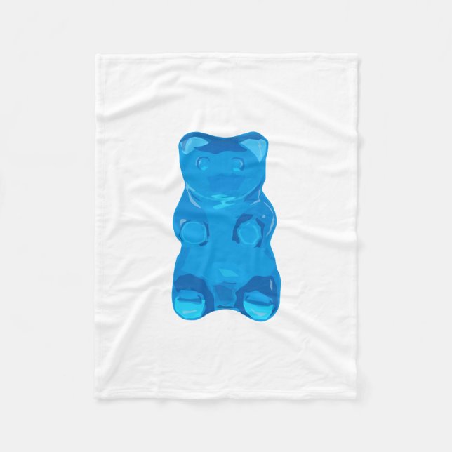 Couverture Polaire Illustration bleue de Gummybear (Devant)