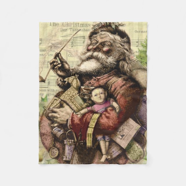 Couverture Polaire Illustration classique de Thomas Nast représentant (Devant)