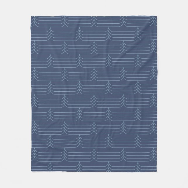 Couverture Polaire Illustration cool bleue, moderne, simple (Devant)