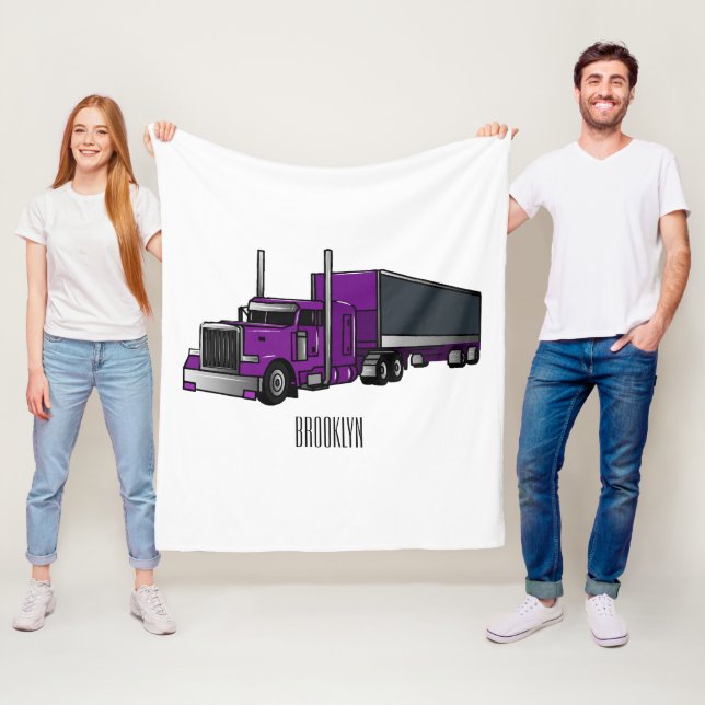 Couverture Polaire Illustration de camion semi-remorque (En situation)