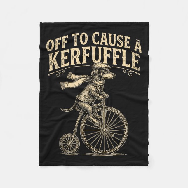 Couverture Polaire Illustration de chien teckel Kerfuffle hors cause (Devant)