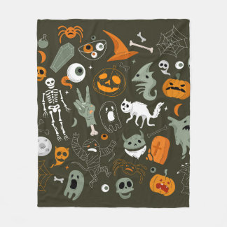 Couverture Polaire Illustration de concept Halloween avec signe et sy