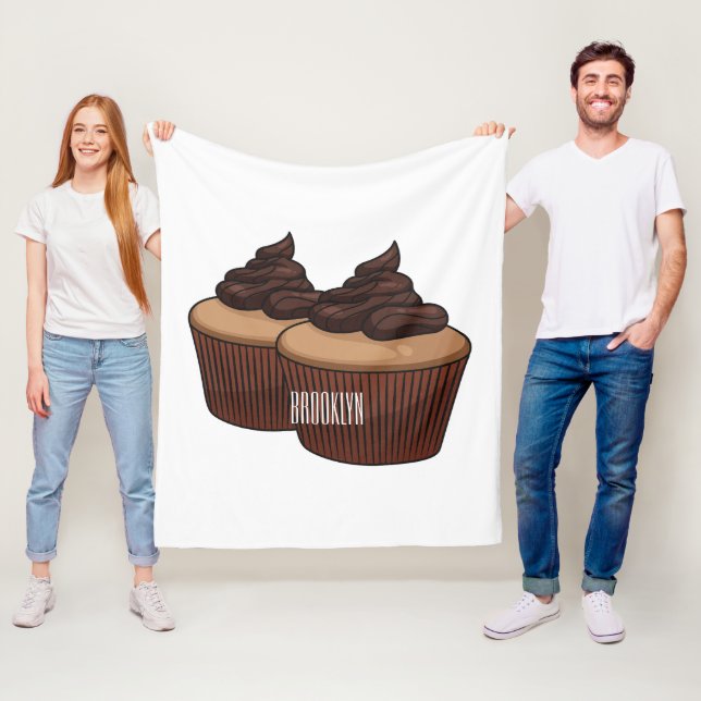 Couverture Polaire Illustration de Cupcake (En situation)