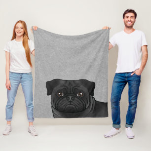 Couverture Polaire Illustration de dessin animé de tête de chien Carl