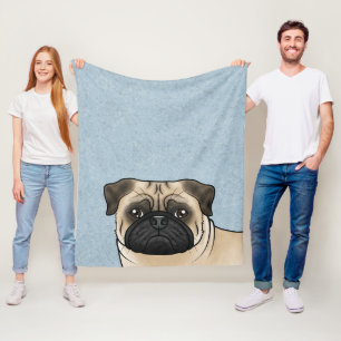 Couverture Polaire Illustration de dessin animé de tête de chien Carl