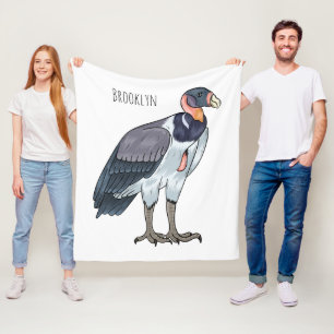 Couverture Polaire Illustration de dessin animé d'oiseau vautour roi