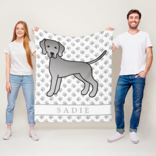 Couverture Polaire Illustration de dessin animé mignon de chien Weima