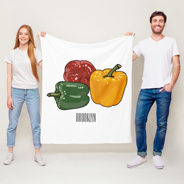 Couverture Polaire Illustration de dessin de Capsicum (En situation)