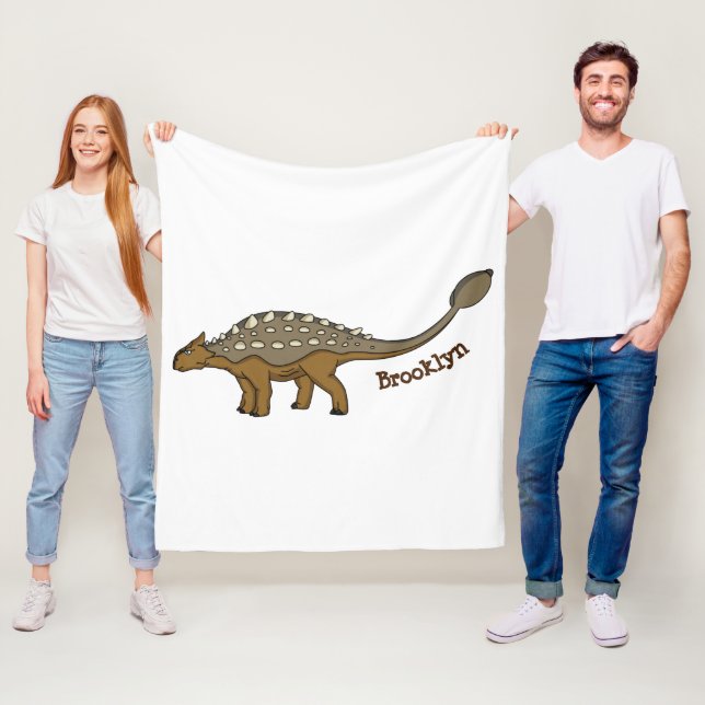 Couverture Polaire Illustration de dinosaure blindé Ankylosaurus (En situation)