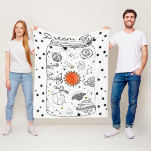 Couverture Polaire Illustration de Dream Big Universe dans Mason Jar