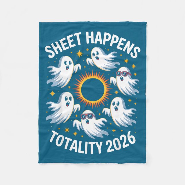 Couverture Polaire Illustration de feuille fantôme d'éclipse solaire (Devant)