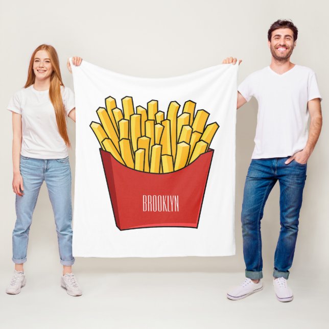 Couverture Polaire Illustration de frites (En situation)