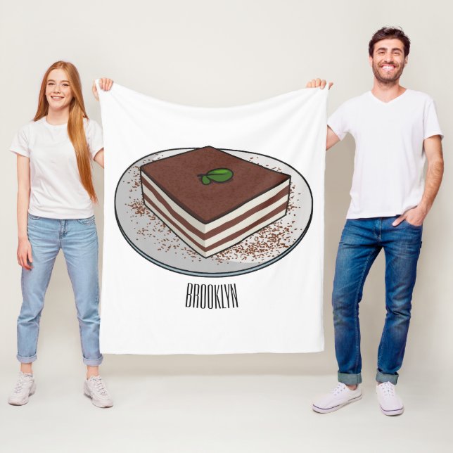 Couverture Polaire Illustration de gâteau de Tiramisu (En situation)