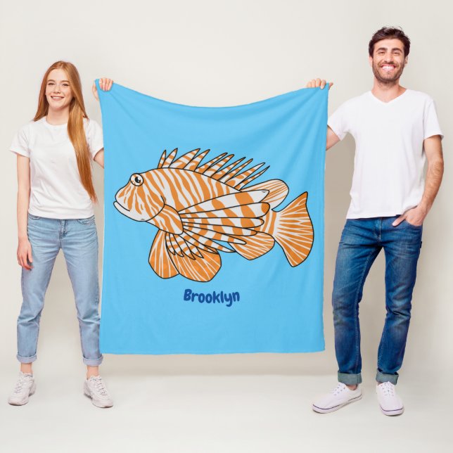 Couverture Polaire Illustration de Happy lionfish (En situation)