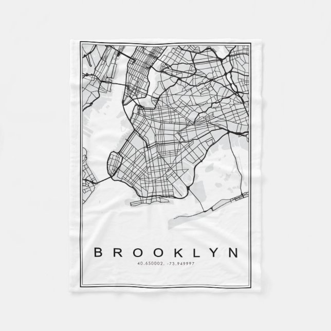 Couverture Polaire Illustration de la carte Brooklyn (Devant)
