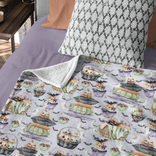 Couverture Polaire Illustration de l'aquarelle d'Halloween