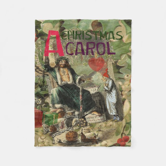 Couverture Polaire Illustration de l'esprit de Noël présent Scrooge (Devant)