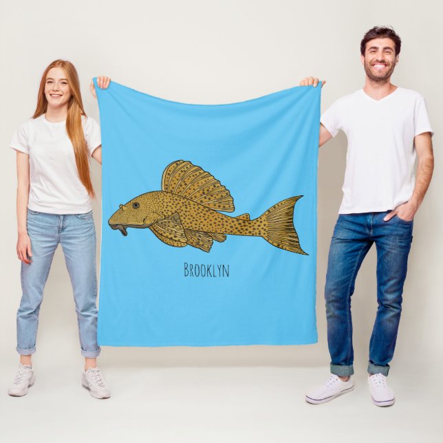 Couverture Polaire Illustration de poisson Pleco (En situation)